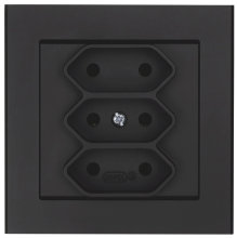 Vägguttag 3-vägs Euro Optima Malmbergs